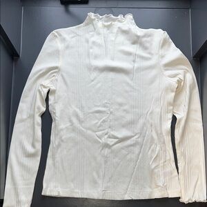 Elegant White Ruffled Women's Top